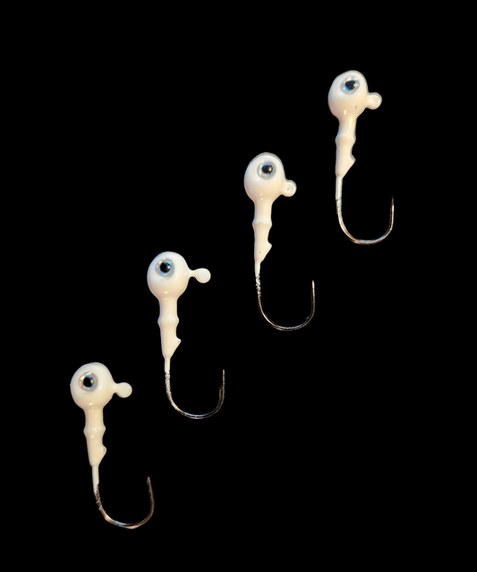 1/8 oz.  "White" Perch Heads