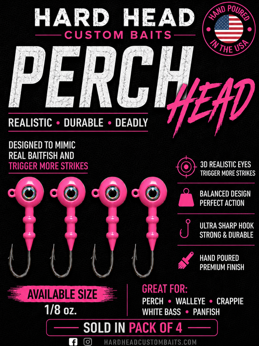 1/8 oz.  "Pink" Perch Heads