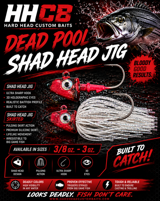 Shad Head Jig  "Deadpool"