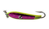 #2 "Hot Chartreuse w/ Pink Prism" Bomber Trolling Spoons