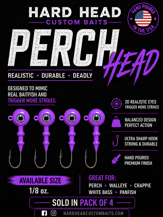 1/8 oz.  "Purple" Perch Heads